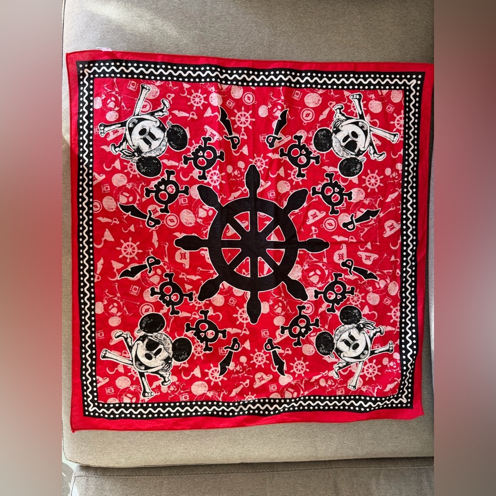 Disney Red Pirate-Themed Scarf